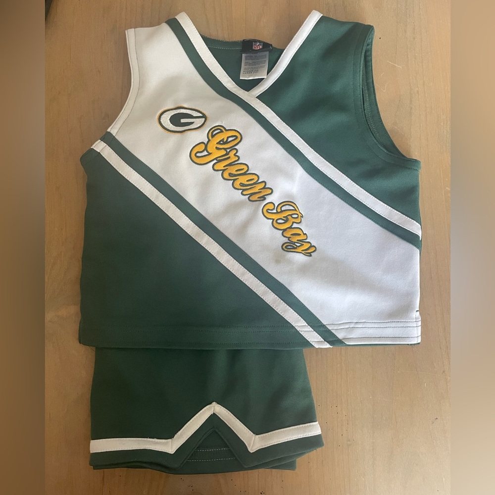 Girls Green Bay Packers Cheerleader Two-Piece Set